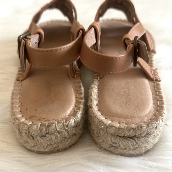 Soludos Sanibel Fisherman Leather Espadrille Sandals Sahara Pink Size 7.5 - Picture 5 of 16